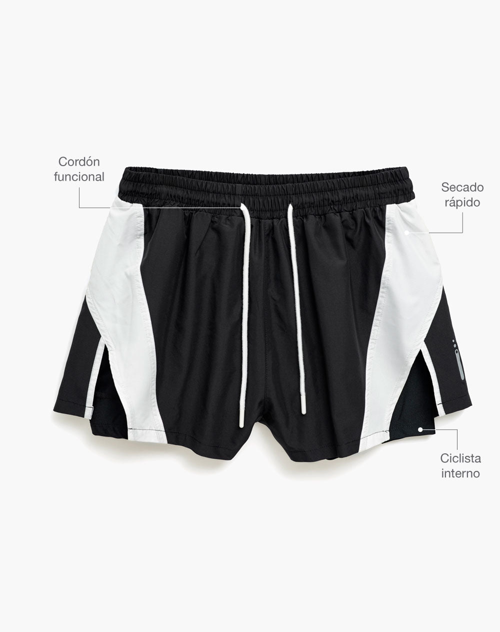 Short deportivo ciclista interno bloques mujer