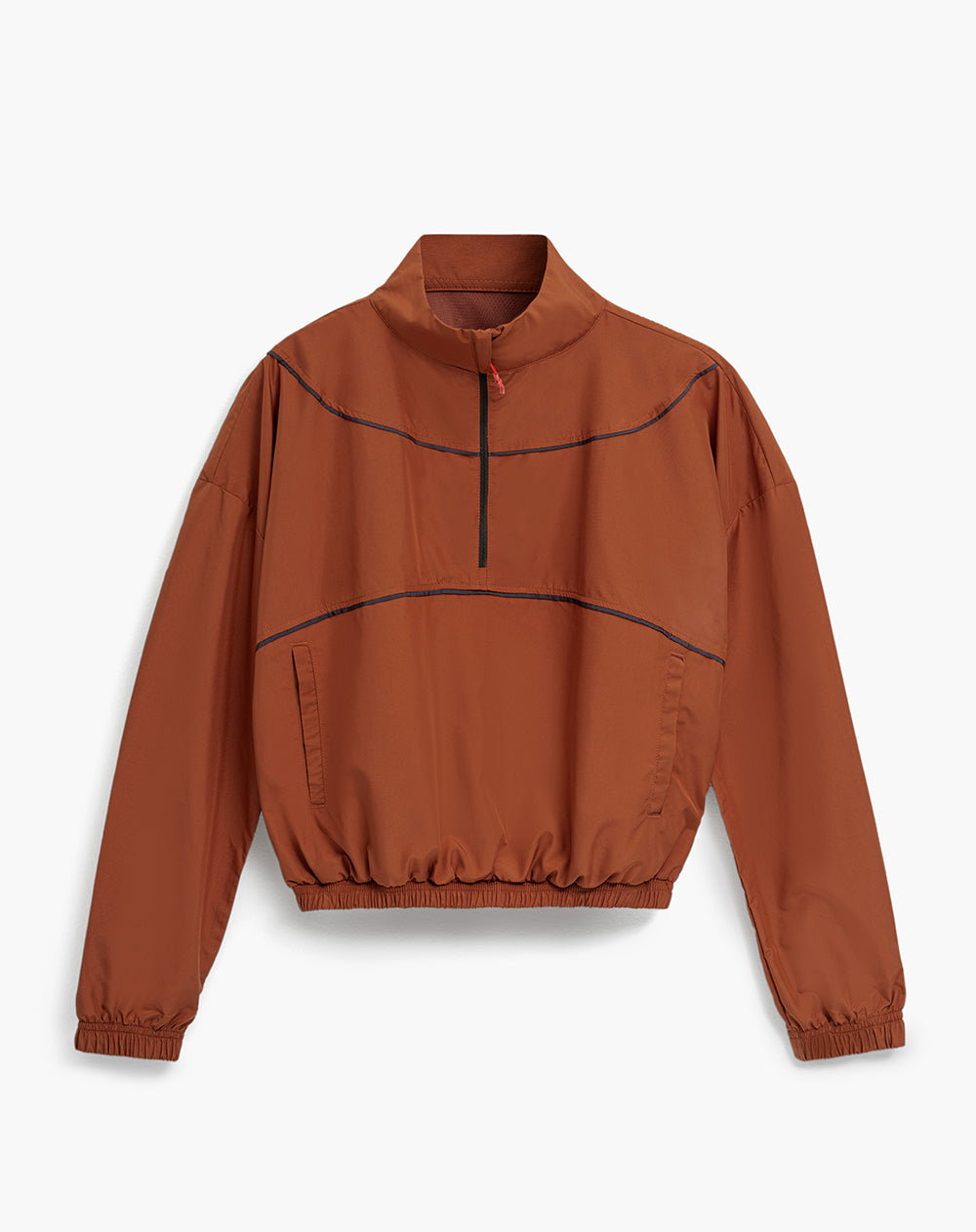 Chaqueta rompevientos terracota mujer