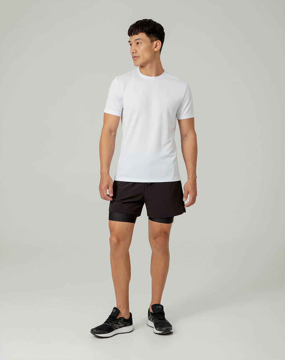 Pantaloneta deportiva ciclista interno negra hombre