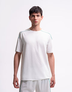 Camiseta deportiva control humedad blanca hombre