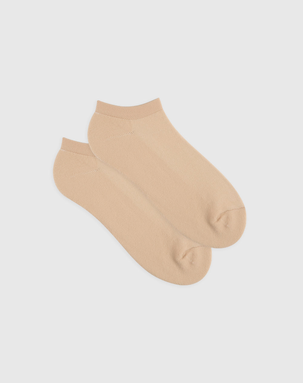 Medias mujer tobilleras cortas acolchadas caqui