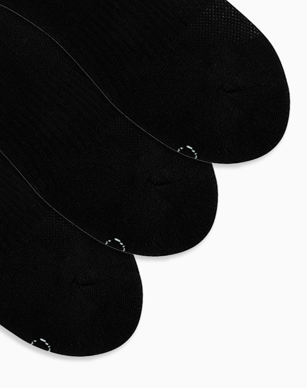 Medias deportivas mujer tobillera corta alcolchadas pack x3 negro