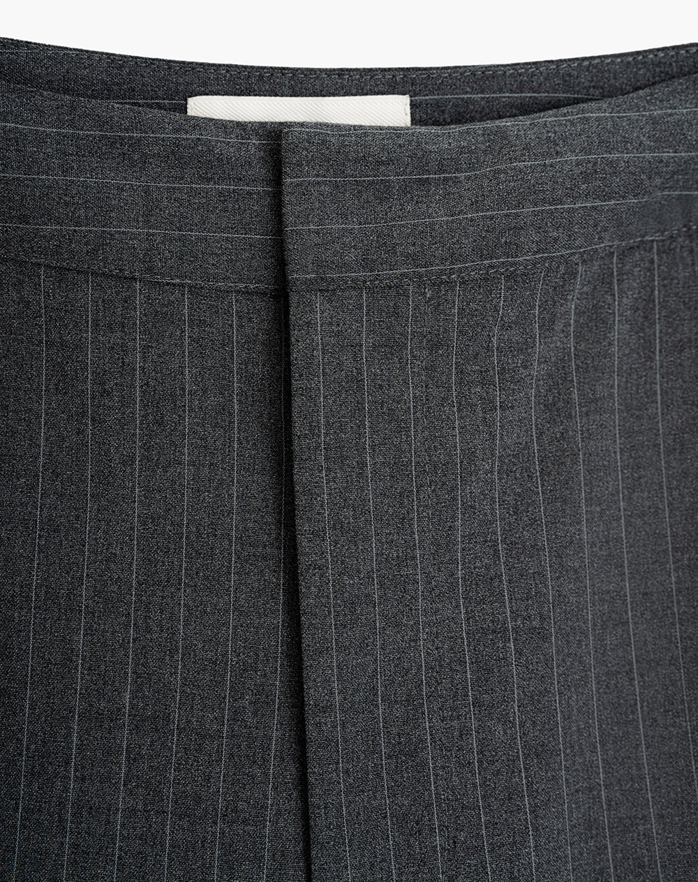 Pantalón wide leg pinstripes tiro alto gris mujer
