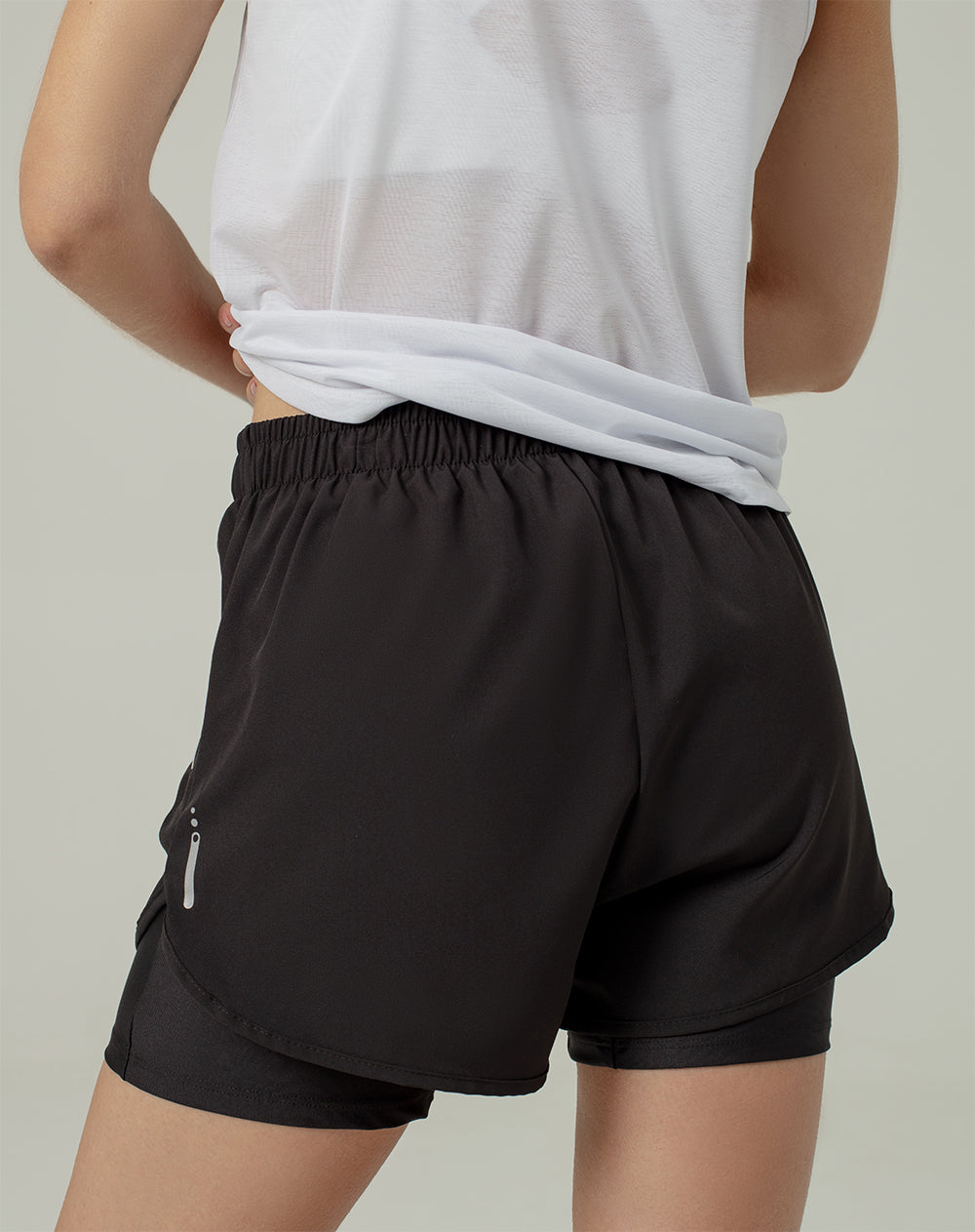 Short deportivo ciclista interno negro mujer