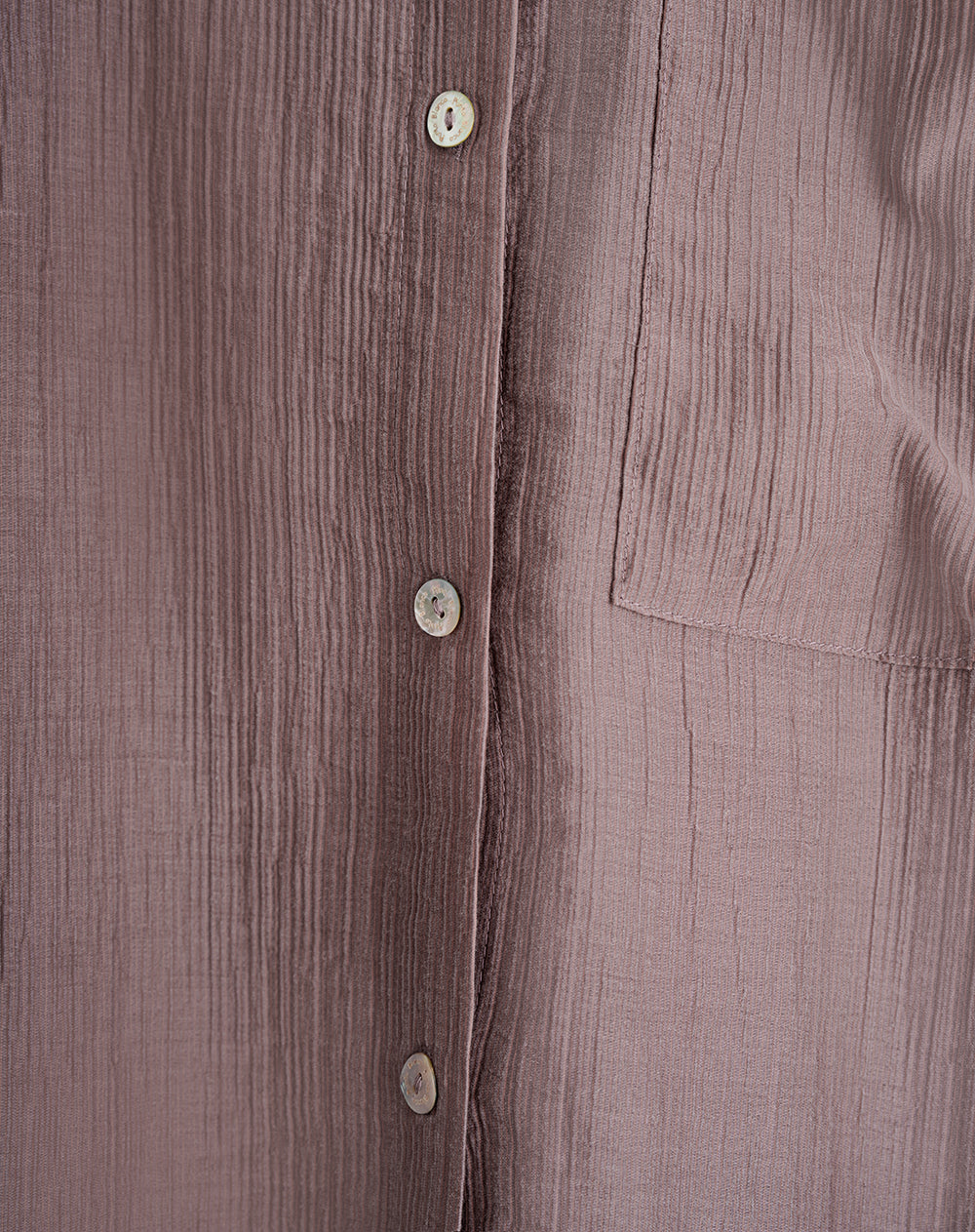 Camisa manga larga satín efecto arrugado palo rosa mujer