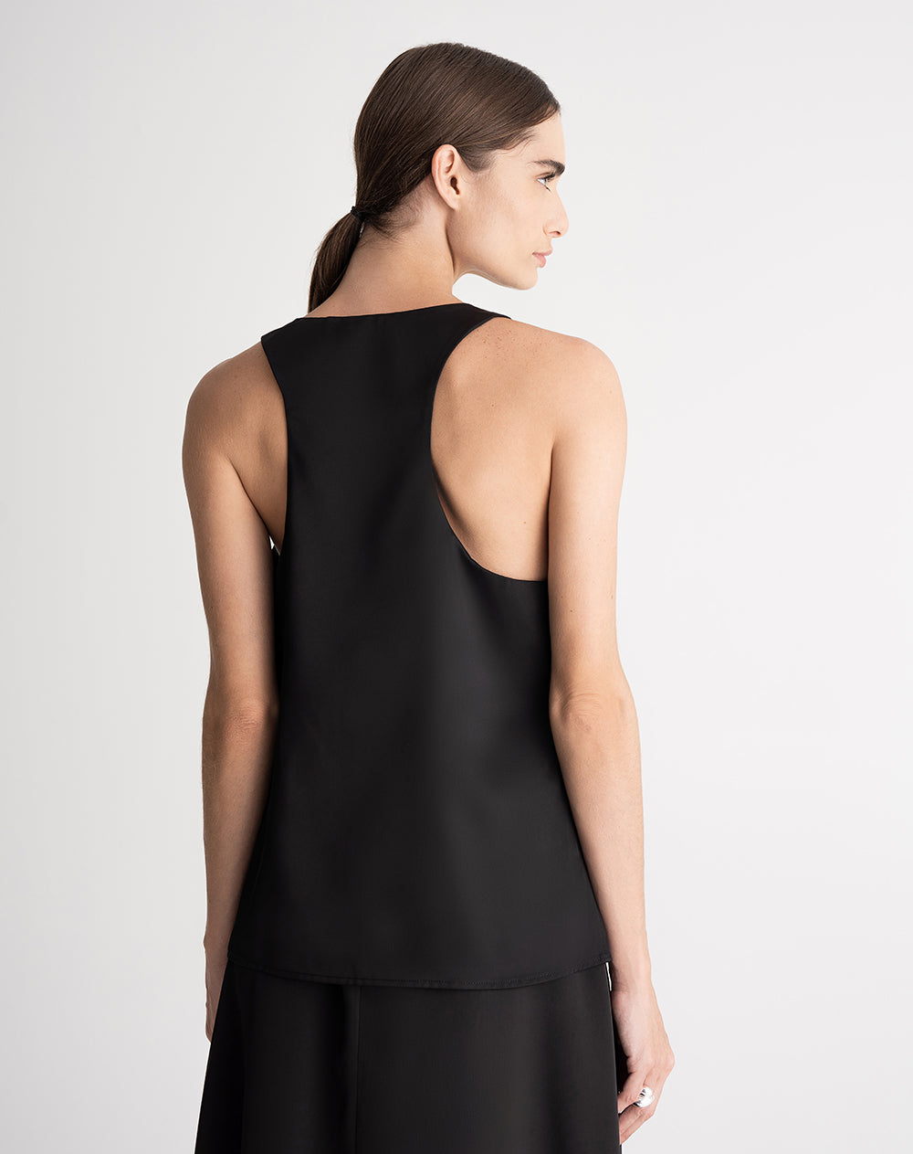 Camisa esqueleto forro interno negra mujer
