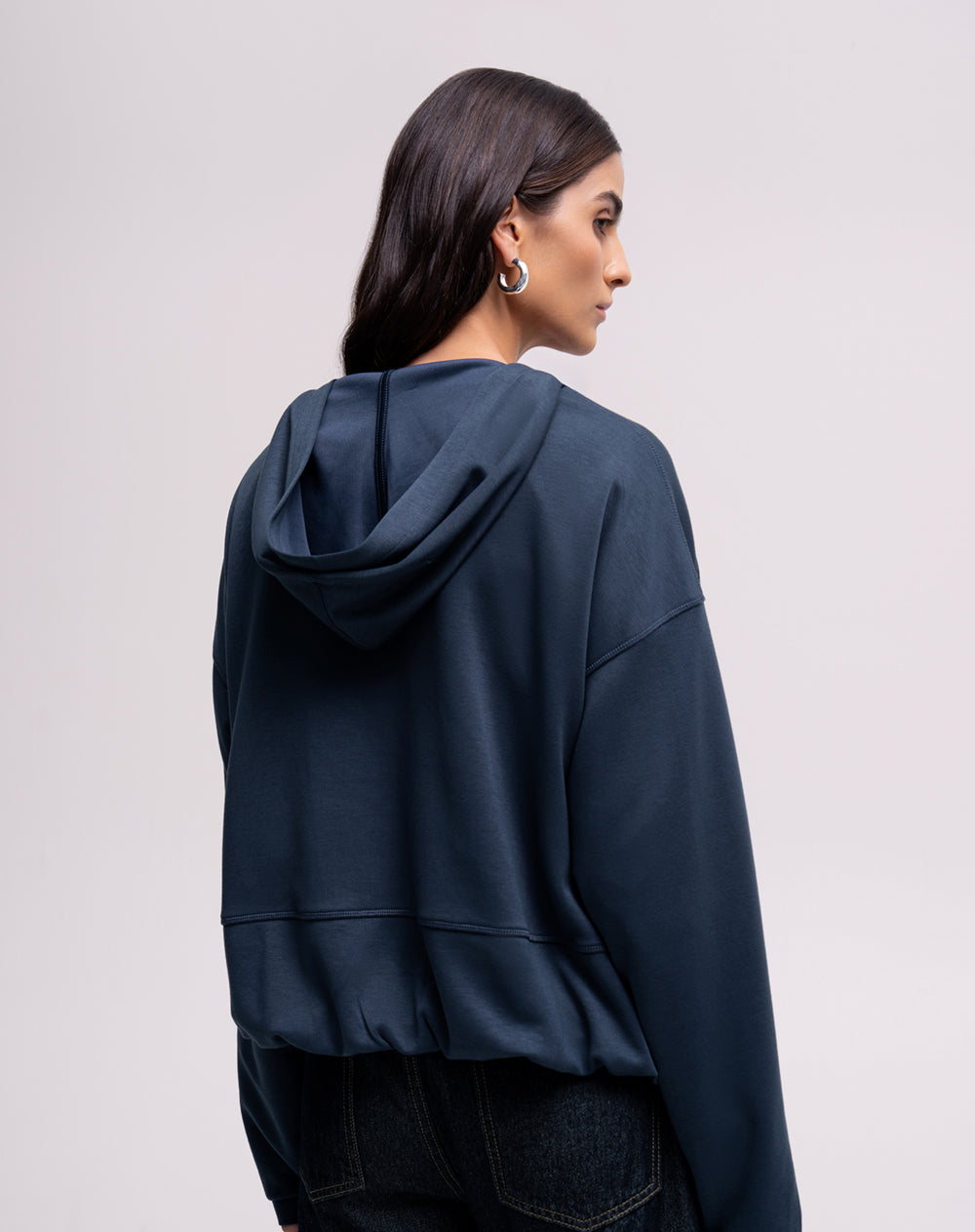 Chaqueta confort azul mujer