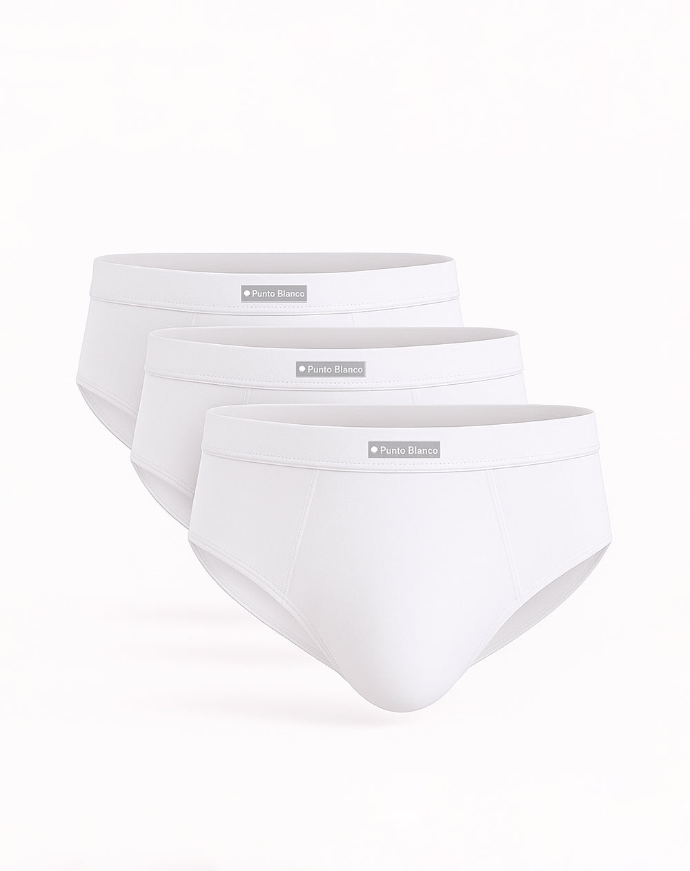 Bóxer brief algodón panel anatómico x3unds blanco