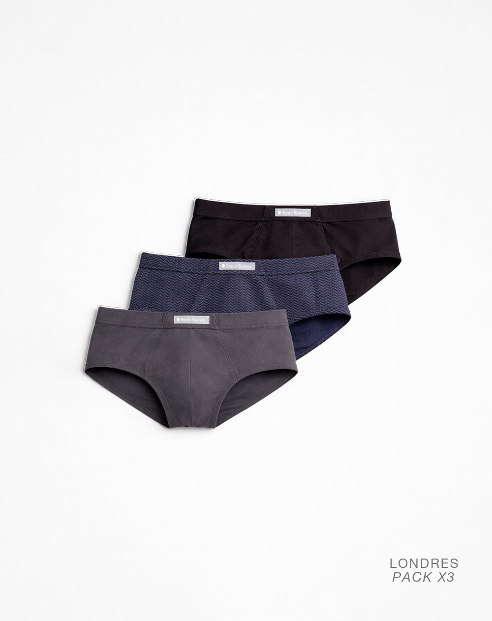 Bóxer brief algodón panel anatómico x3unds surtido