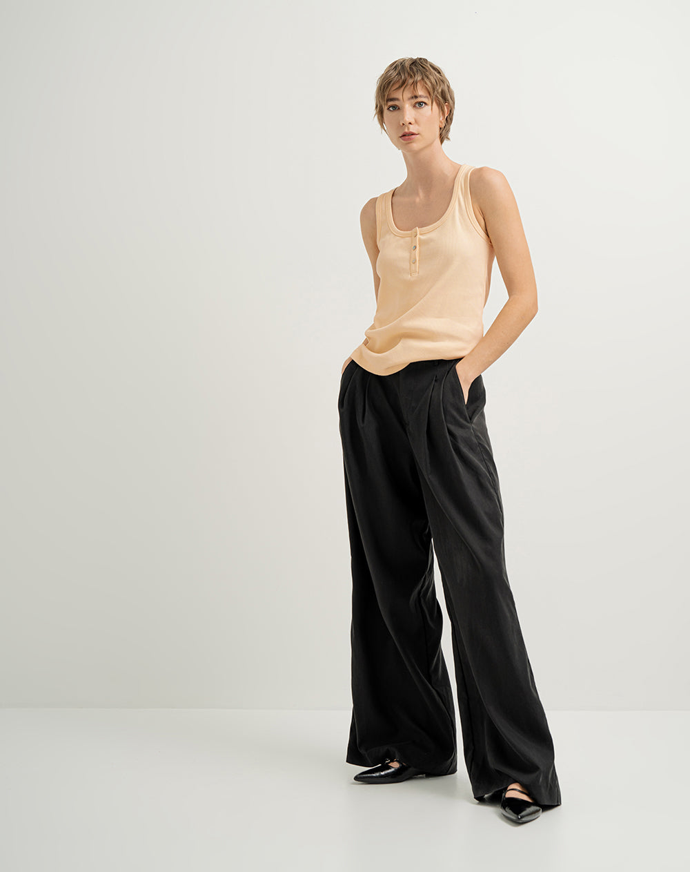 Camiseta esqueleto ajustada algodón amarillo mujer