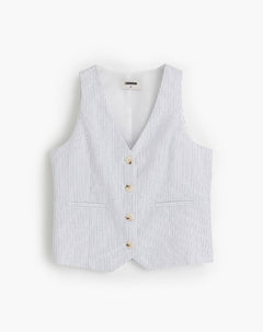Chaleco tipo sastre regular rayas mujer