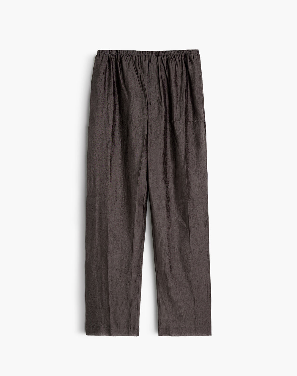 Pantalón relaxed fit tiro alto cafe