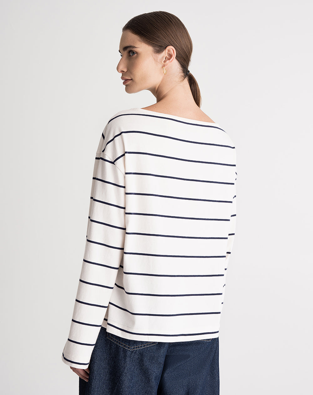 Camibuzo oversize algodón rayas mujer