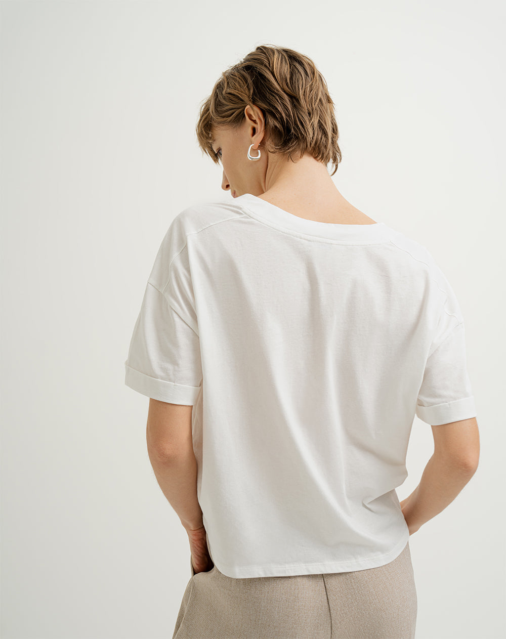 Camiseta oversize algodón crudo mujer