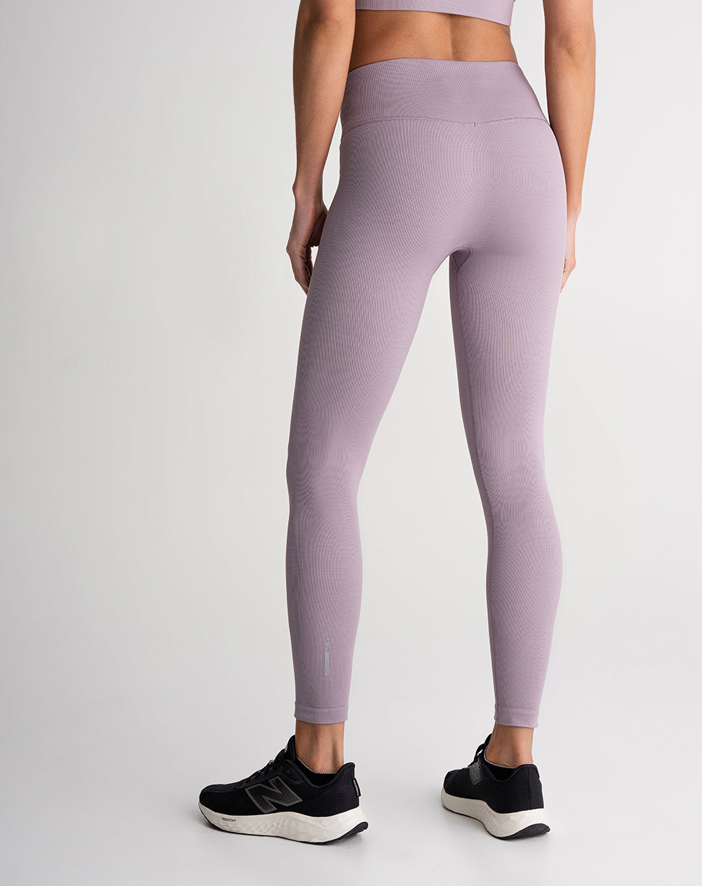 Legging deportivo control abdomen morado mujer