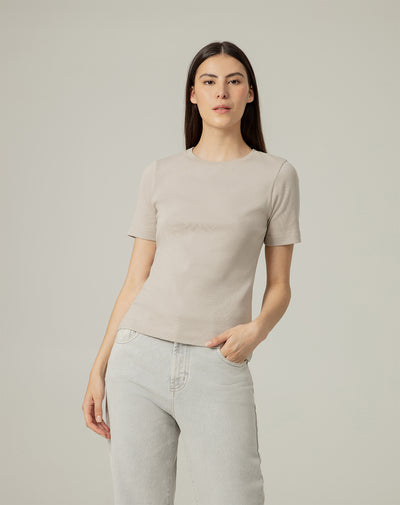 Camiseta semi ajustada algodón habana mujer