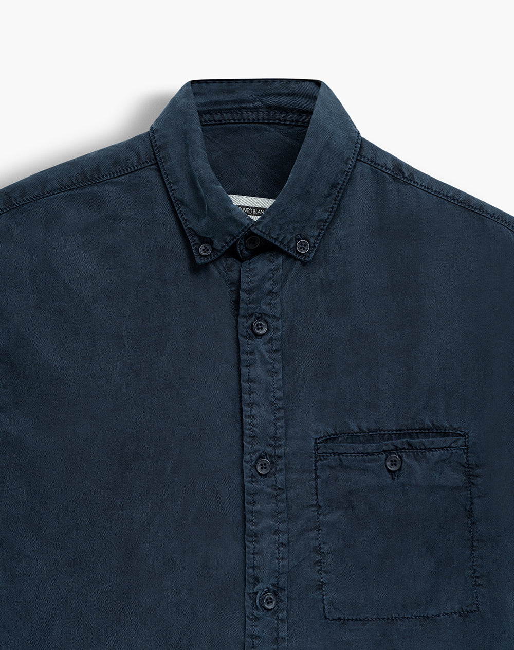 Camisa regular fit manga larga azul