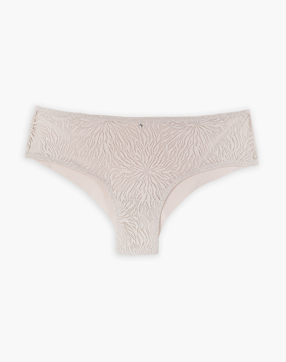 Panty cachetero microfibra encaje beige