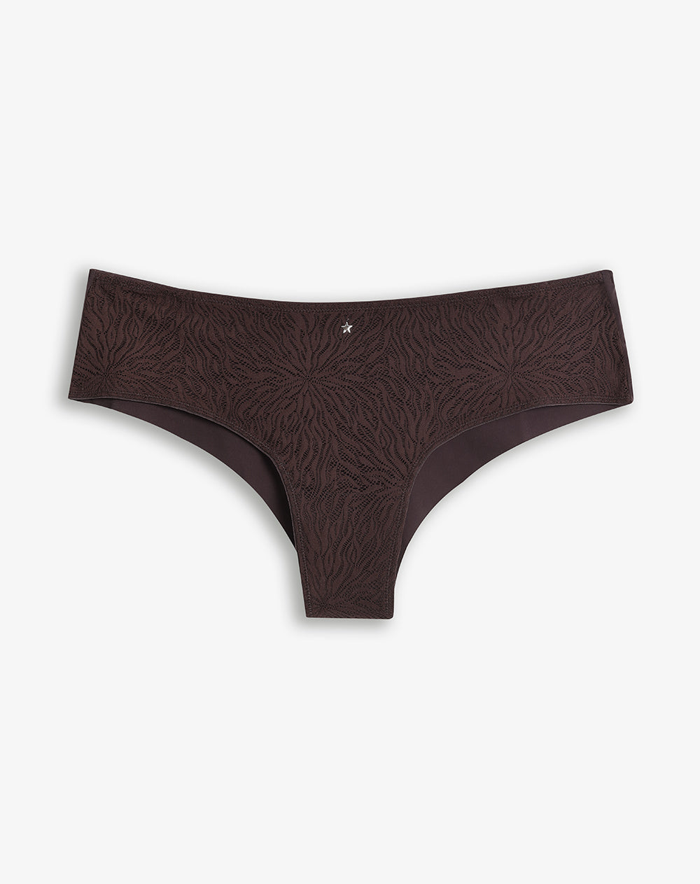 Panty cachetero microfibra encaje vinotinto