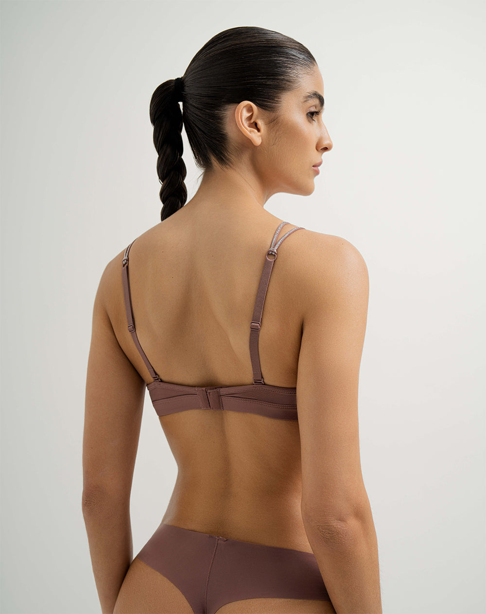 Brasier soporte medio copa ligera sin arco palo rosa