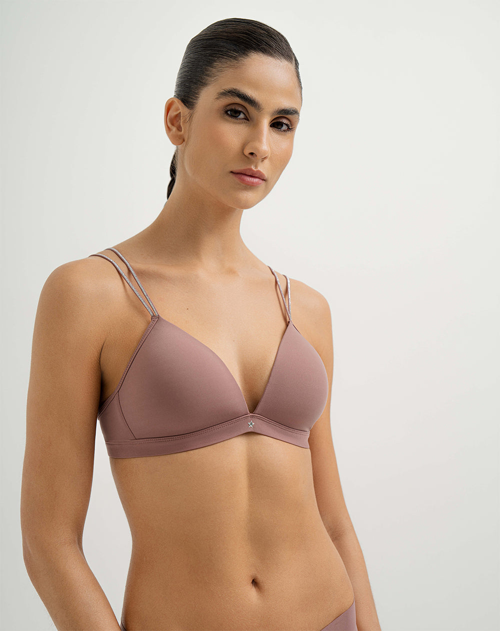 Brasier soporte medio copa ligera sin arco palo rosa