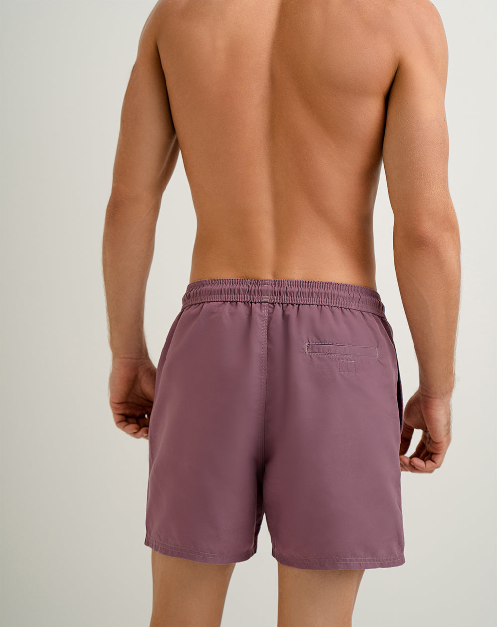 Pantaloneta de baño malva hombre