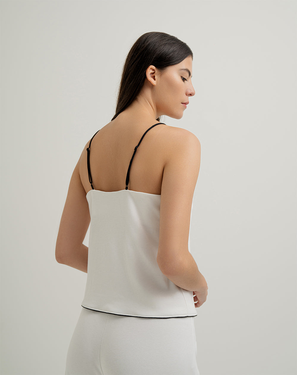 Blusa de pijama algodón vainilla mujer