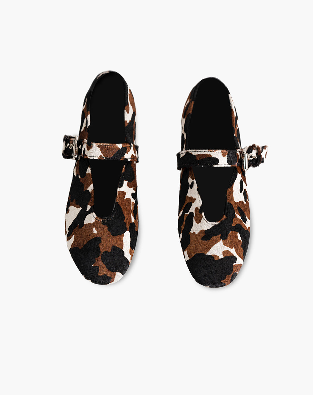 Baletas efecto piel print cuero mujer