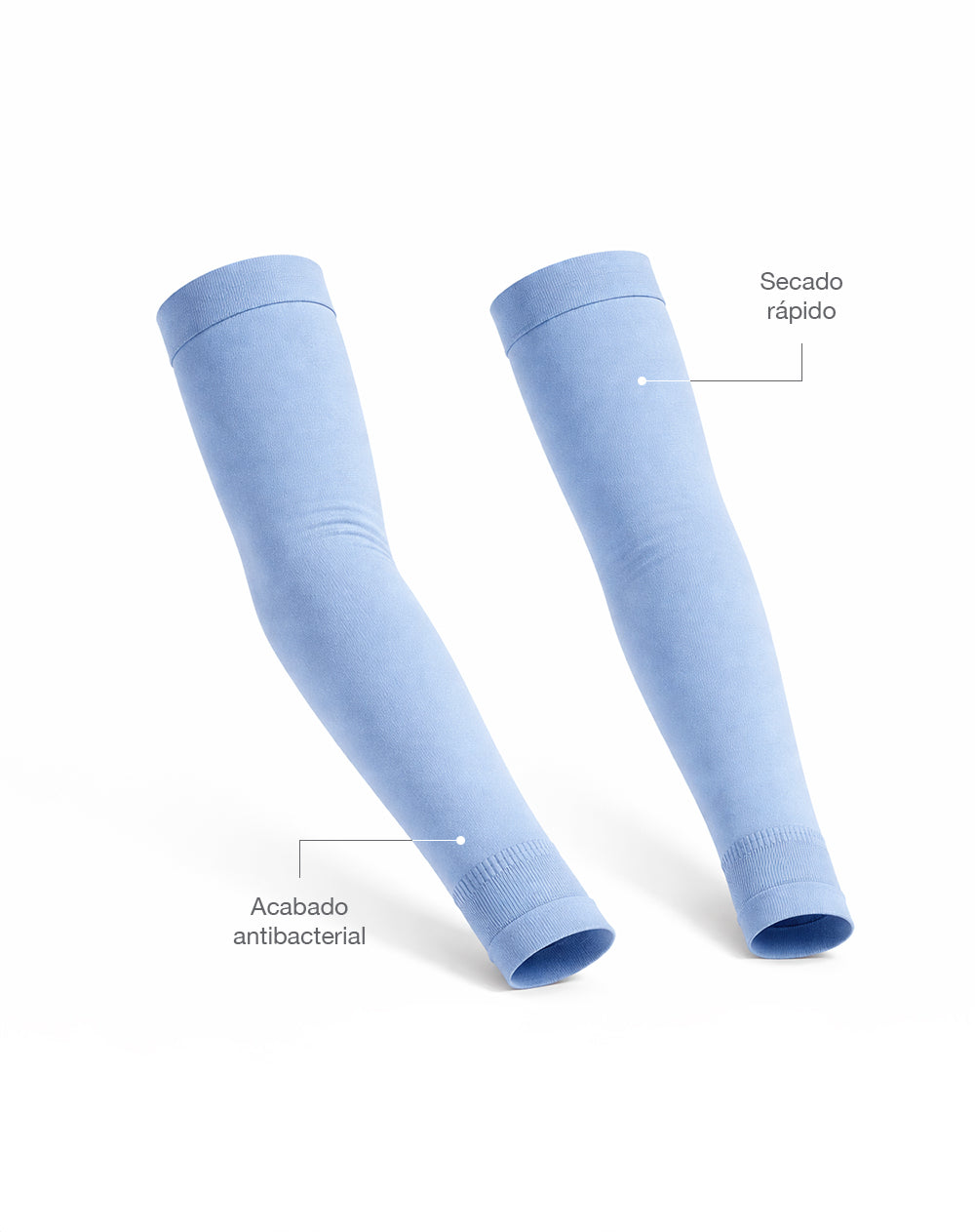 Mangas deportivas microfibra azules unisex