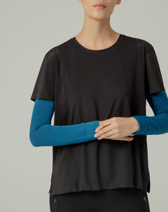 Mangas deportivas microfibra azules unisex