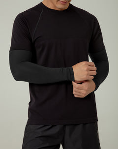 Mangas deportivas microfibra negras unisex