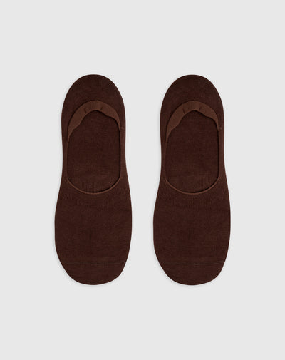 Medias mujer baletas antideslizante en talón café