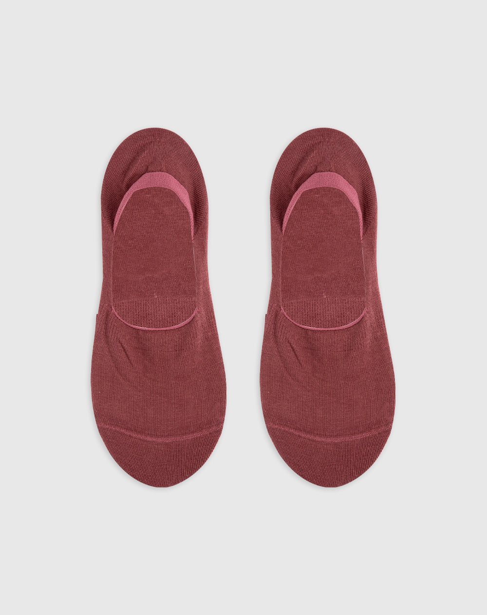 Medias mujer baletas antideslizante en talón vino tinto