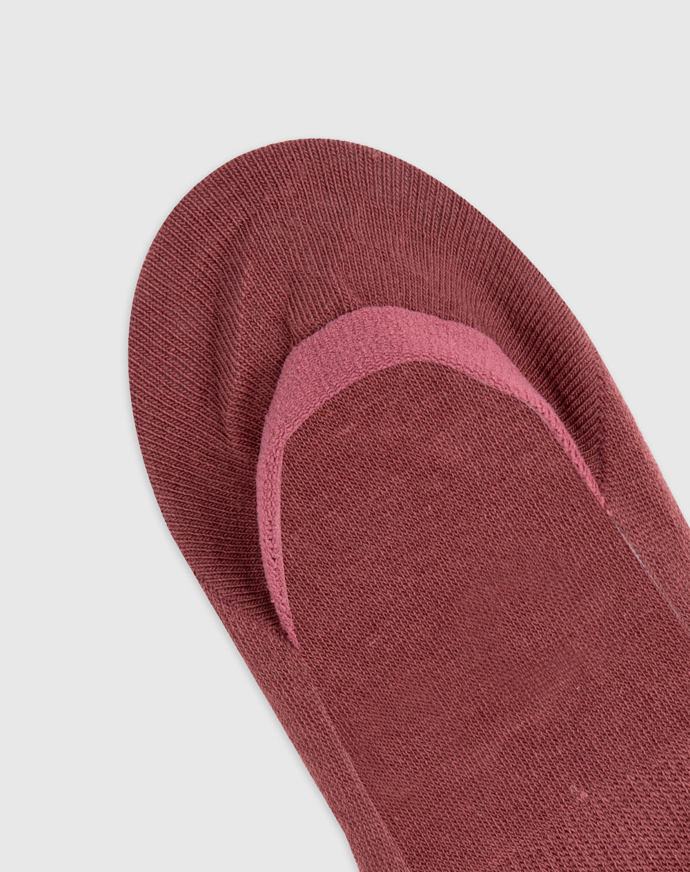Medias mujer baletas antideslizante en talón vino tinto