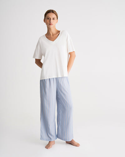 Camiseta + pantalón de pijama mujer algodón surtida