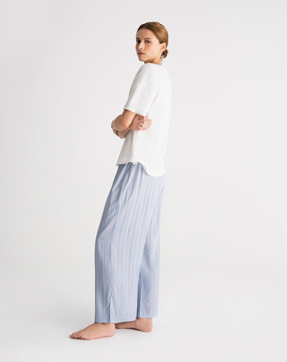 Camiseta + pantalón de pijama mujer algodón surtida