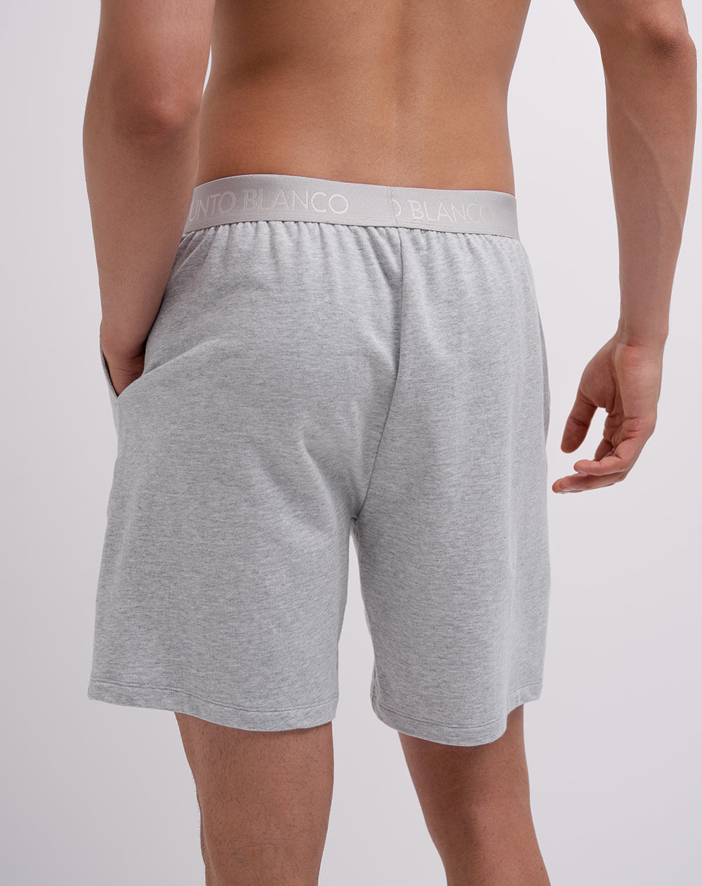Bermuda regular algodón gris hombre