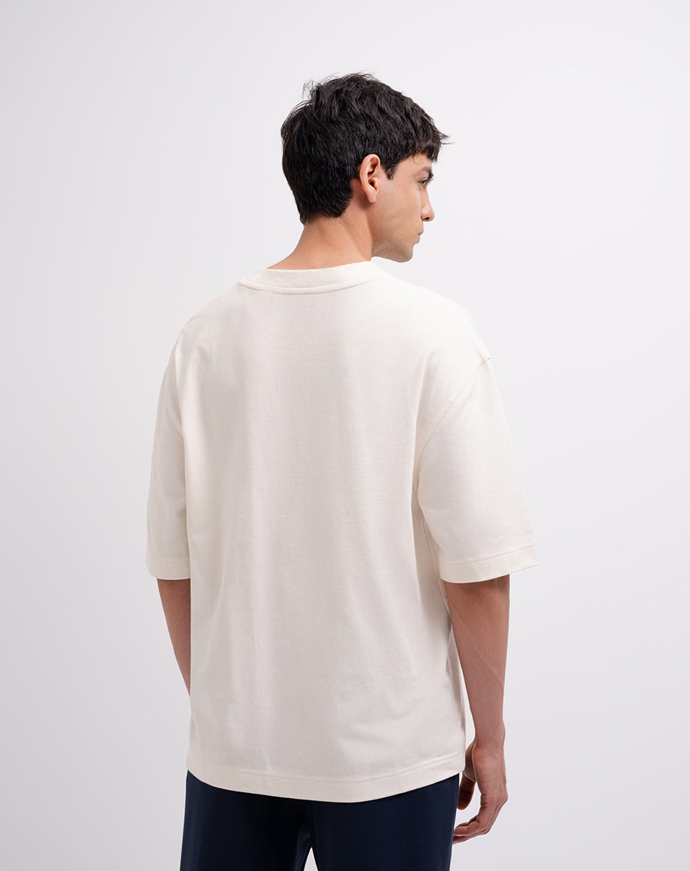 Camiseta confort regular algodón blanca hombre