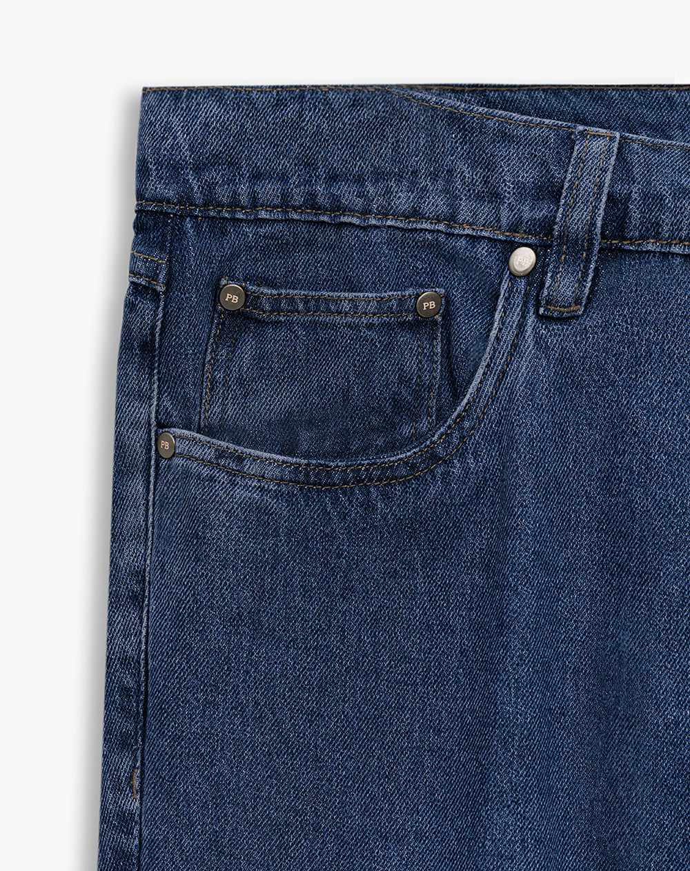 Jean regular fit tiro medio indigo oscuro