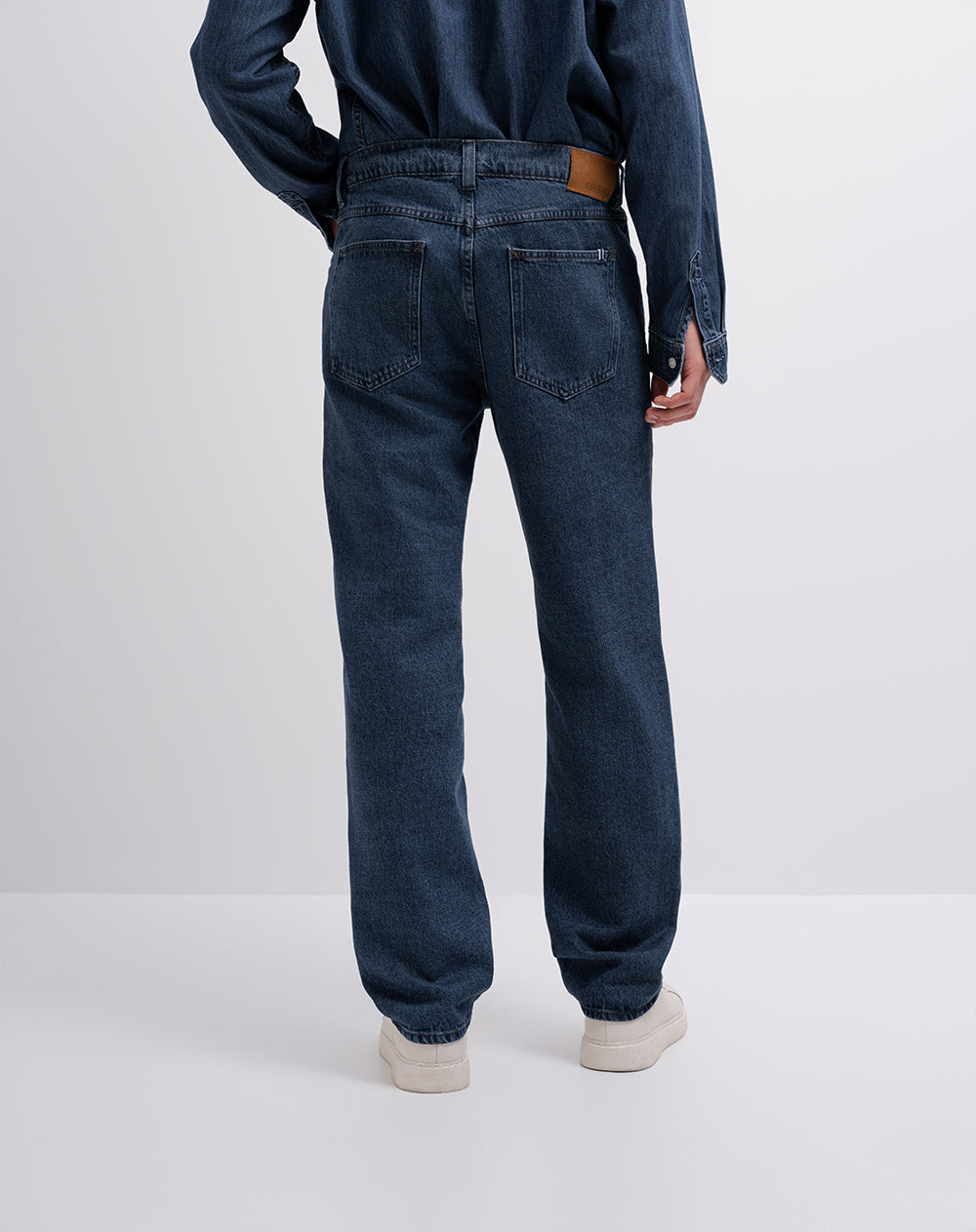 Jean regular algodón índigo oscuro hombre