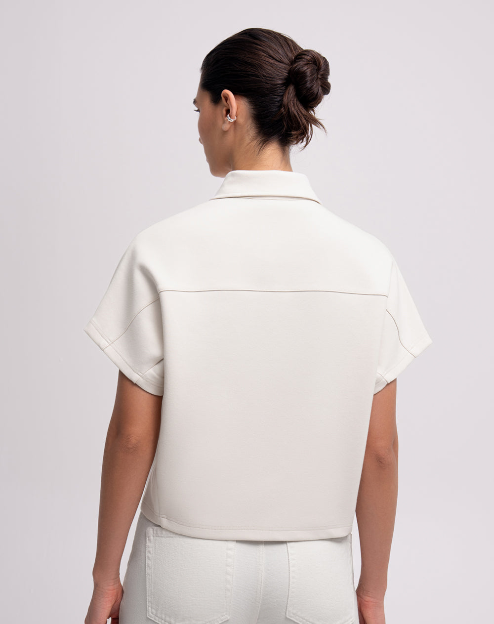 Chaleco oversize cremallera habano mujer