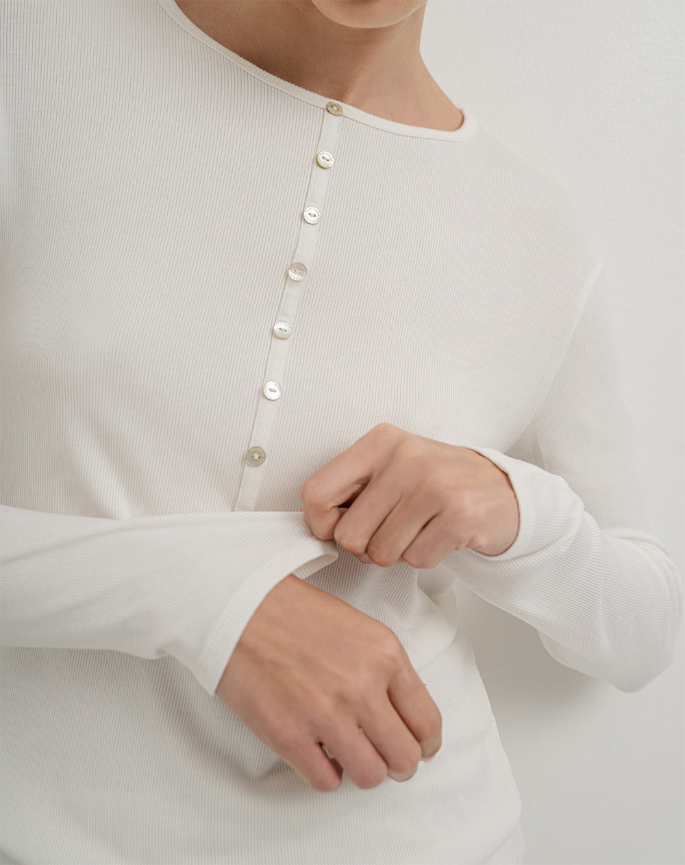 Camibuzo algodón blanco mujer