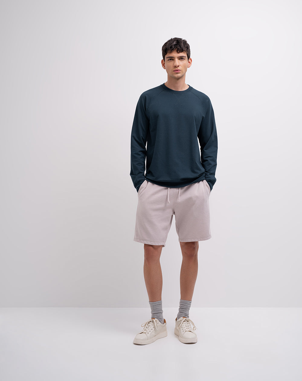 Buzo regular confort azul hombre