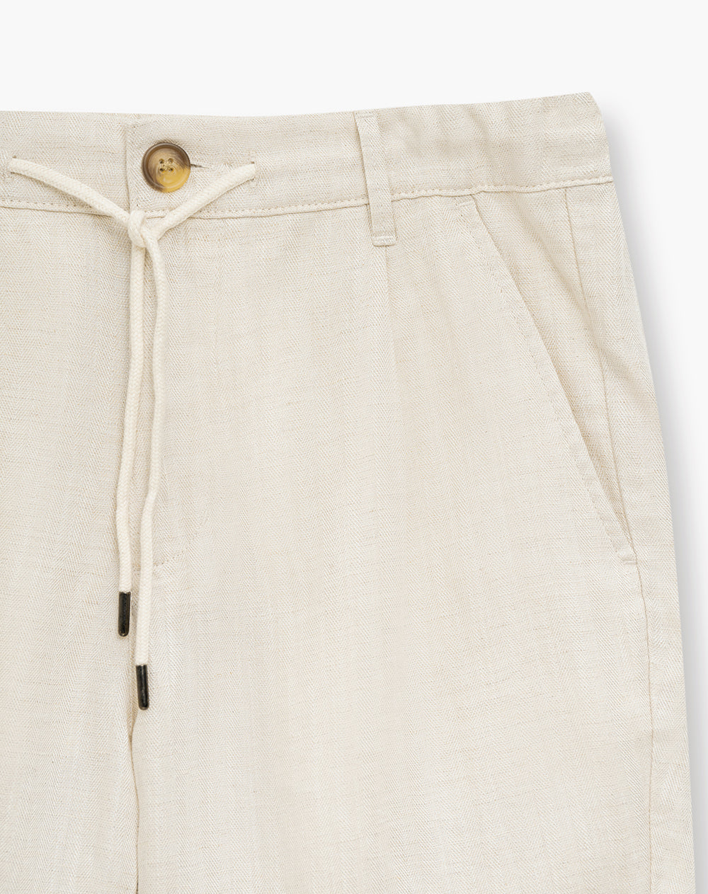 Bermuda regular fit en lino habano