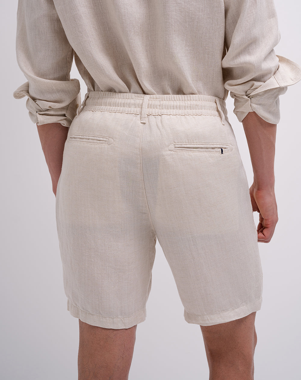 Bermuda regular fit en lino habano