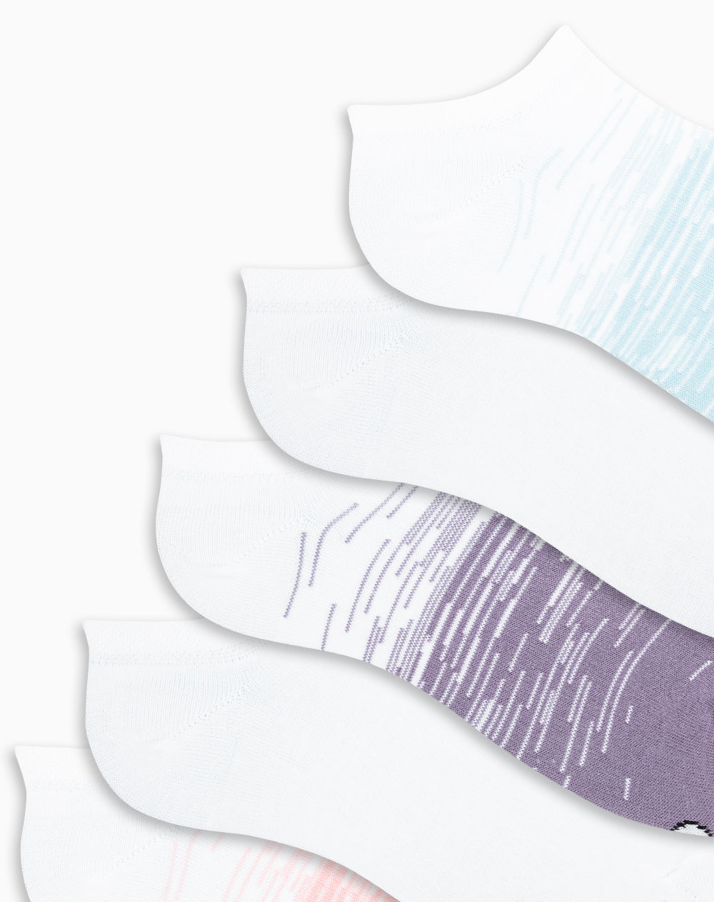Medias mujer tobillera corta algodón pack x5 surtido