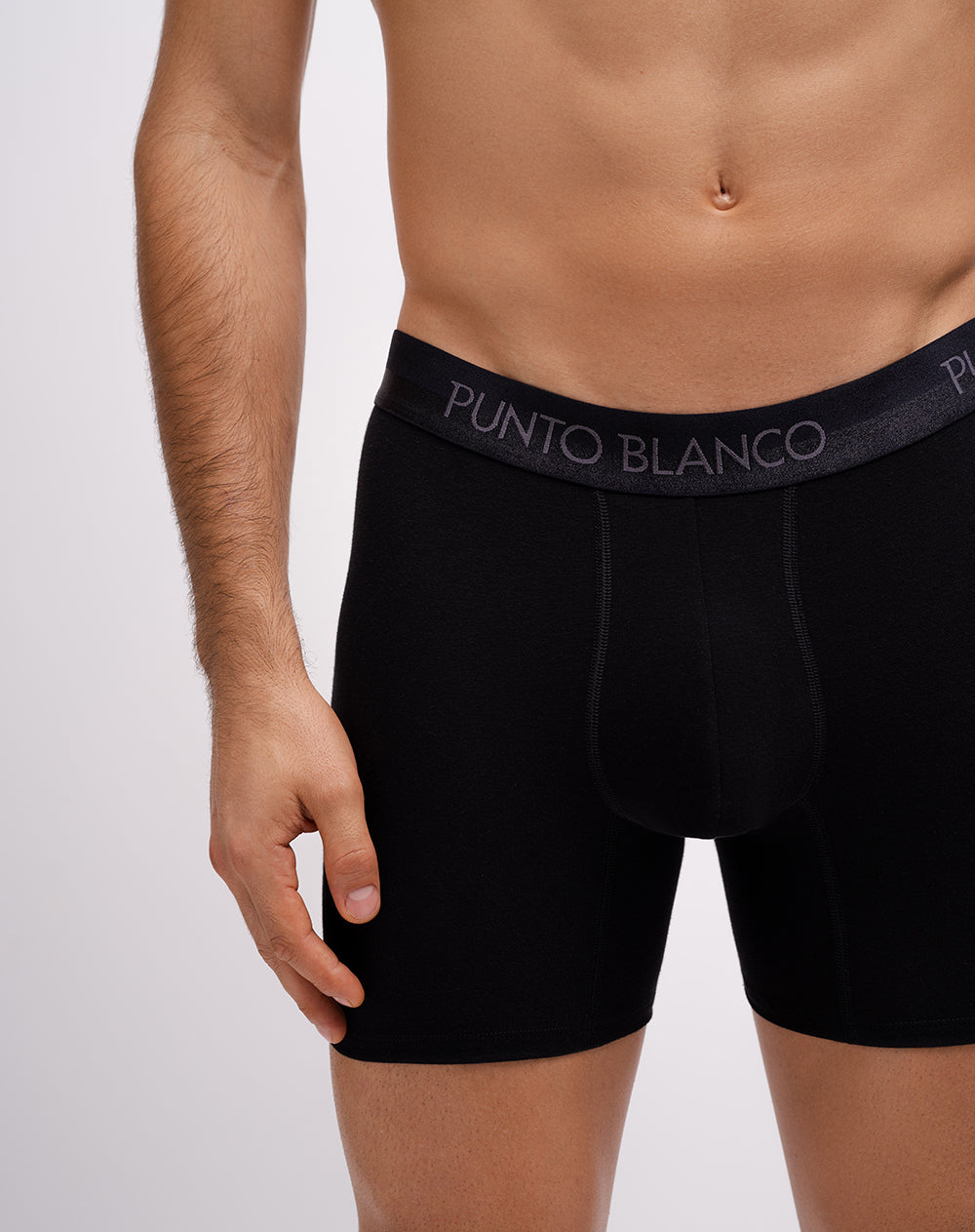 Bóxer medio panel reloj de arena negro