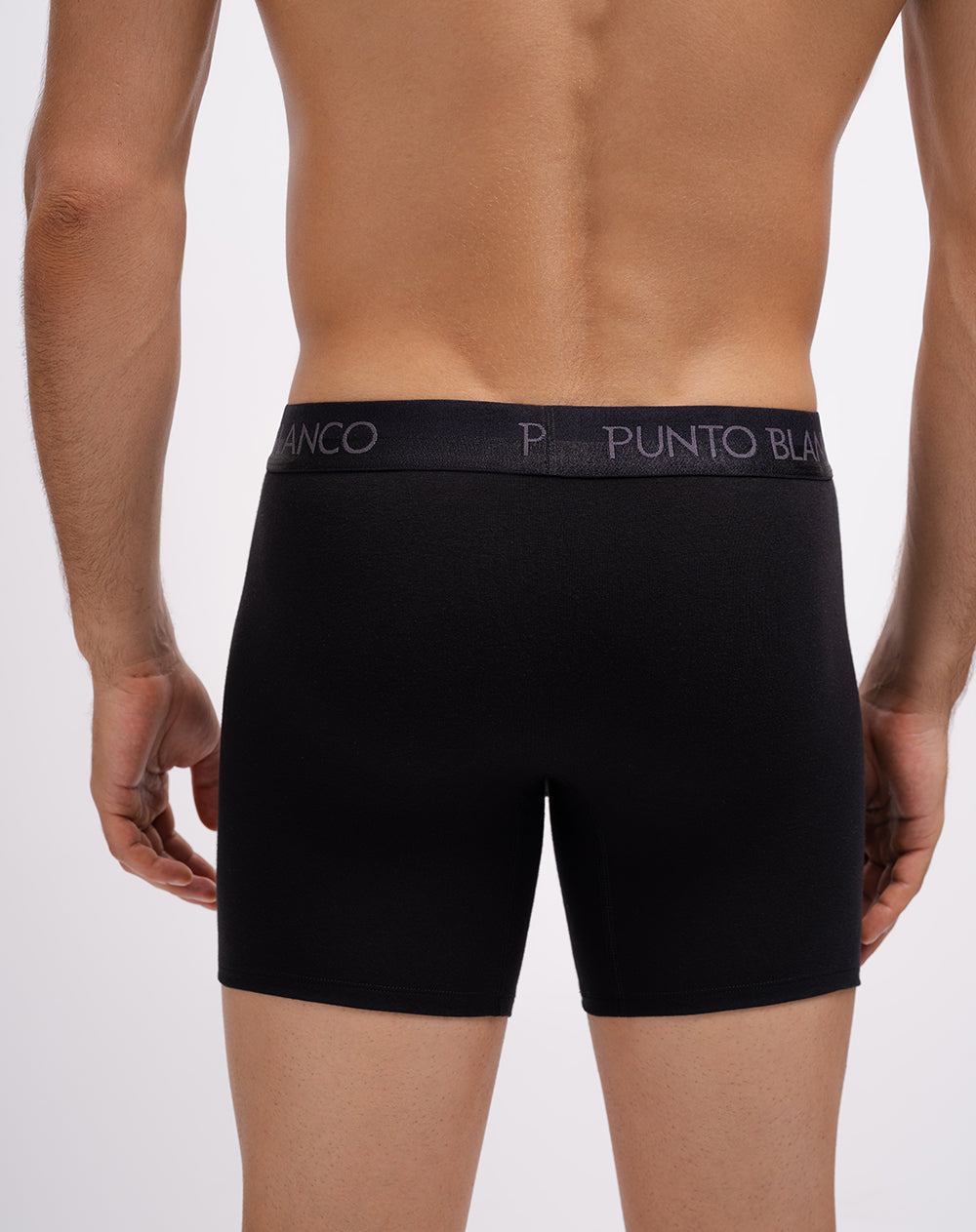 Bóxer medio panel reloj de arena negro