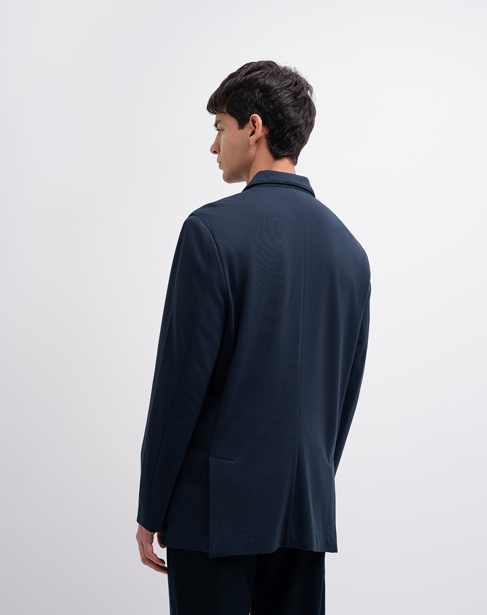 Chaqueta regular fit sin capucha azul