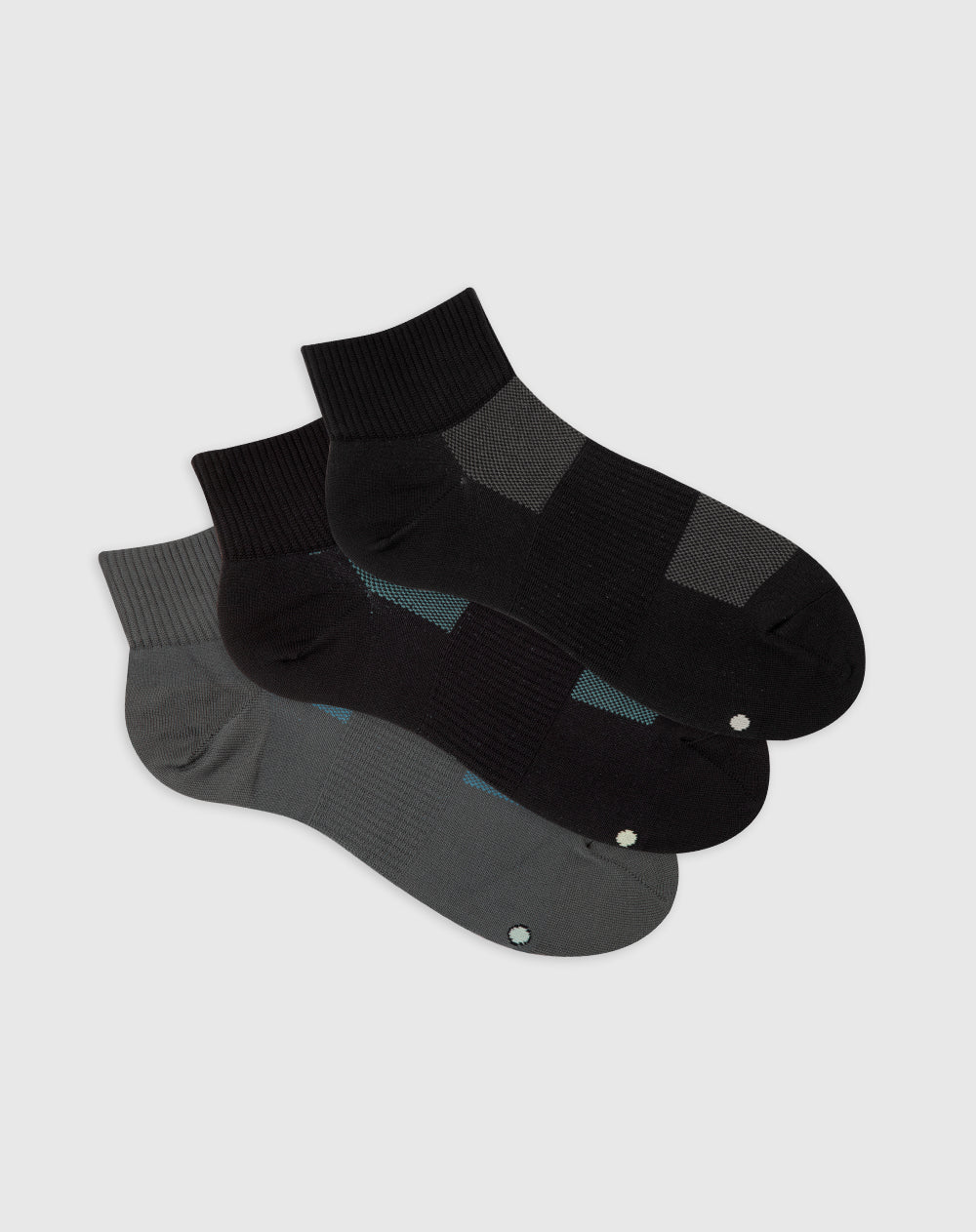 Medias deportivas hombre tobilleras microfibra pack x3 surtido